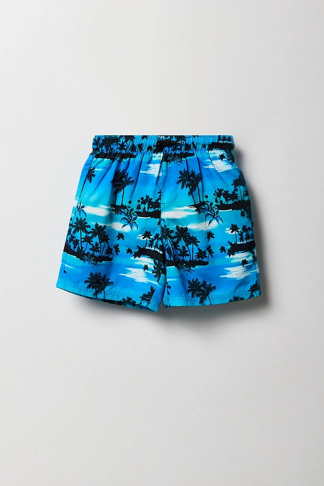 Boys Tropical Printed Swim Short