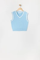 Girls Cable Knit Vest