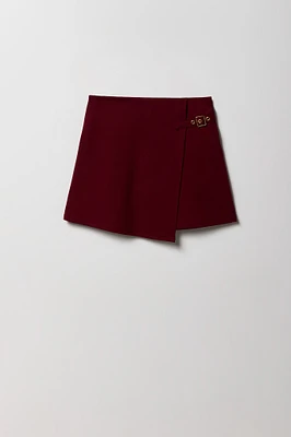 Jupe-short croisée avec boucle pour fille