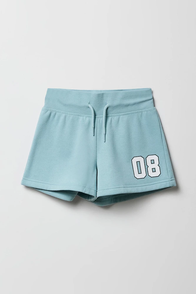 Short Active en molleton imprimé pour fille