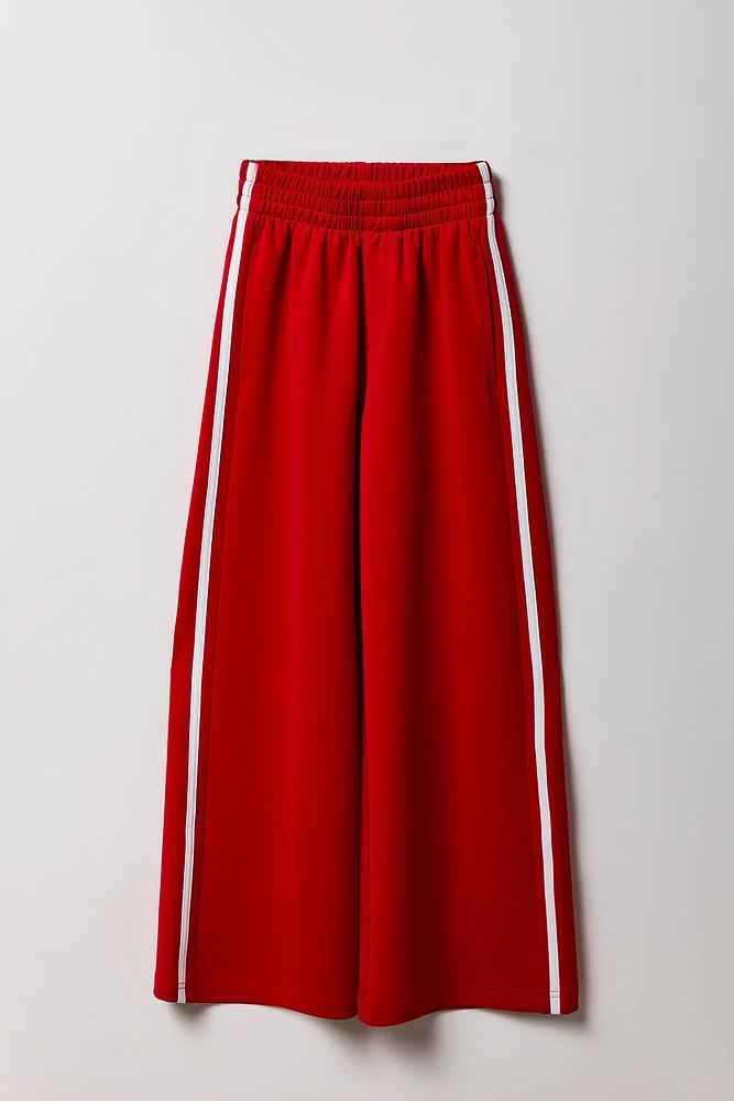 Pantalon Active à jambe large avec rayures latérales pour fille