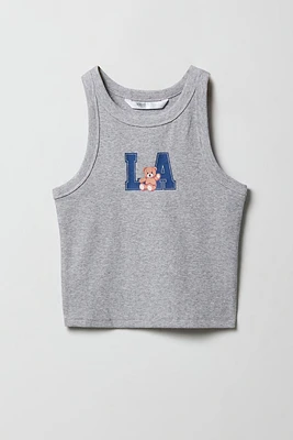 Girls Graphic Ribbed Tank