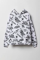 Kids Graffiti Skate Print Fleece Hoodie