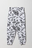 Kids Graffiti Skate Print Fleece Jogger