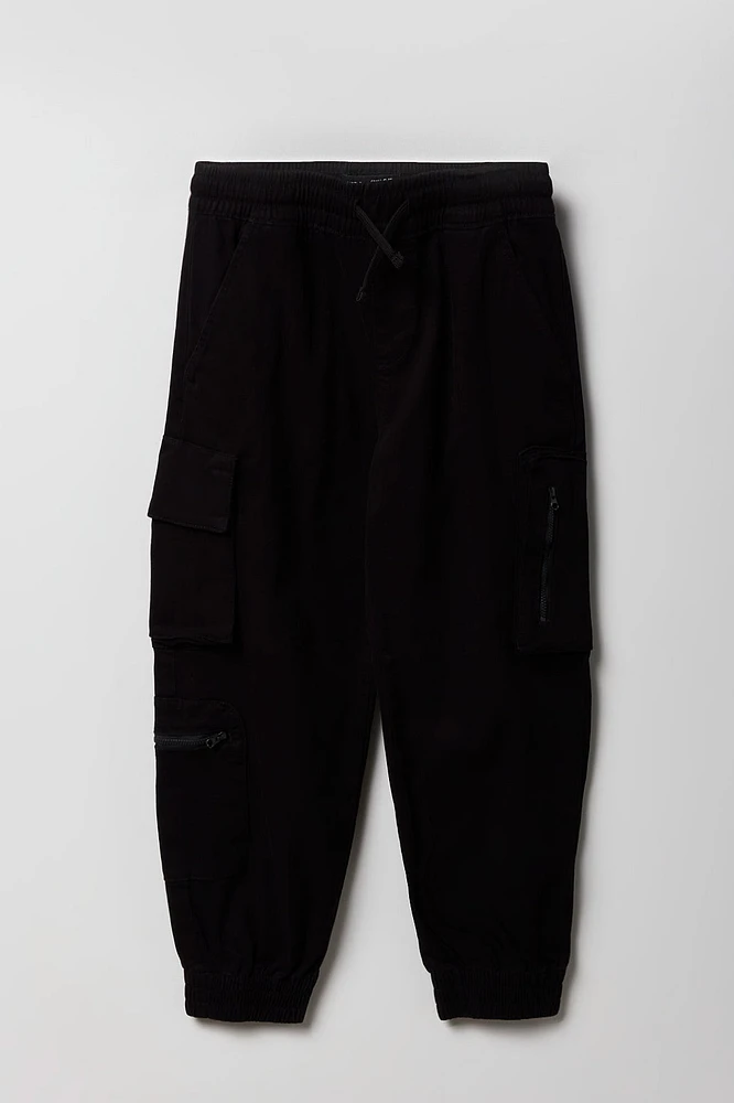 Jogger cargo avec poches à fermeture glissière pour garçon