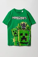 Kids Minecraft Movie Green Graphic T-Shirt