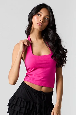 Square Neck Halter Tank