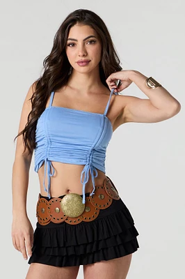 Double Drawstring Cinched Tank
