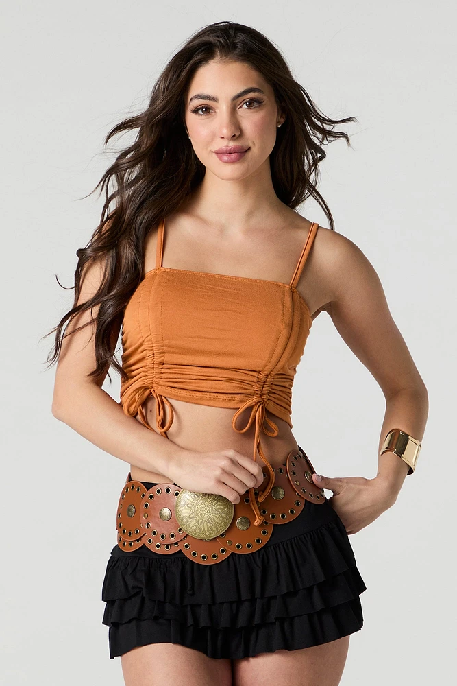 Double Drawstring Cinched Tank