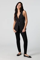 Jean ajusté extensible à taille haute