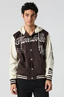Hombres Embroidered Varsity Jacket