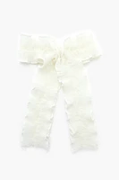 Crinkled Bow Hair Barrette