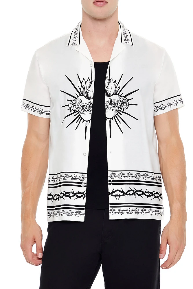 Barbed Wire Heart Graphic Shirt