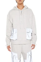 Washed Fleece Mixed Media Hoodie