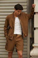 Oil Wash Bomber Jacket