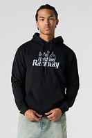 Hell-bent Raceway Embroidered Fleece Hoodie