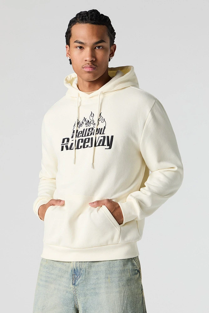 Hell-bent Raceway Embroidered Fleece Hoodie
