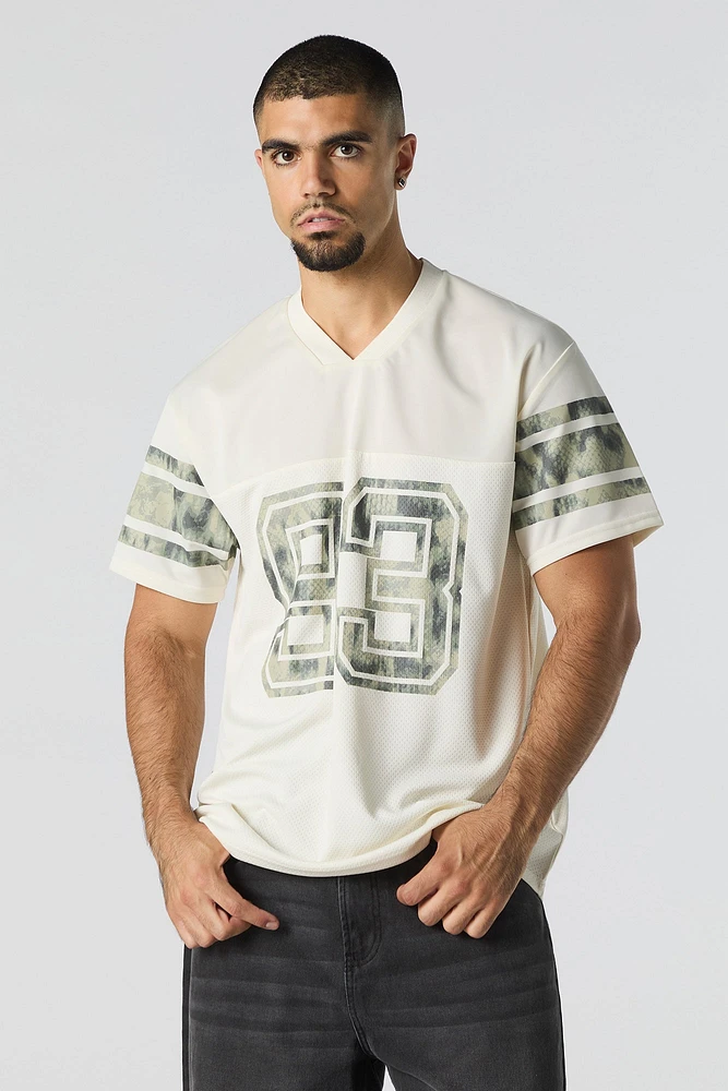 Jersey de football en filet à imprimé 93