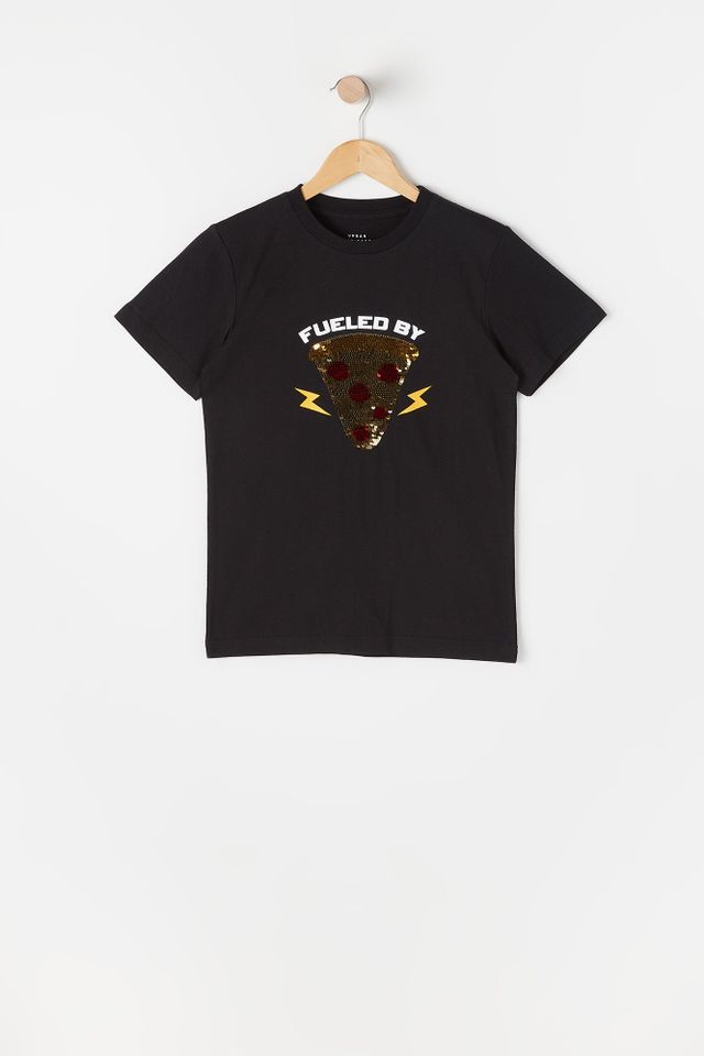 Urban Planet Boys Gamer Flippy Sequin Graphic T-Shirt