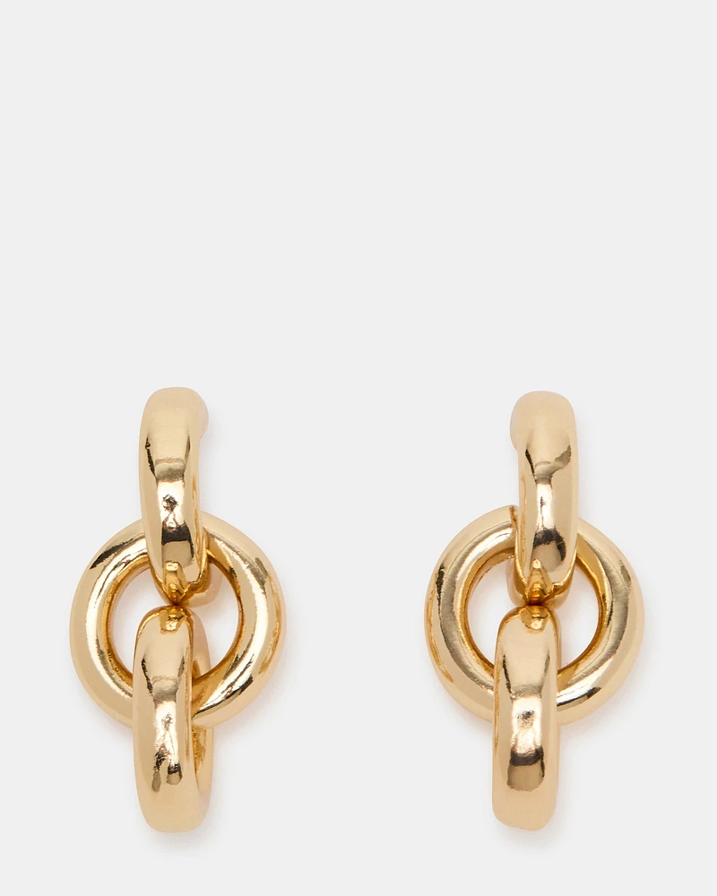 LOCK DROP EARRINGS GOLD
