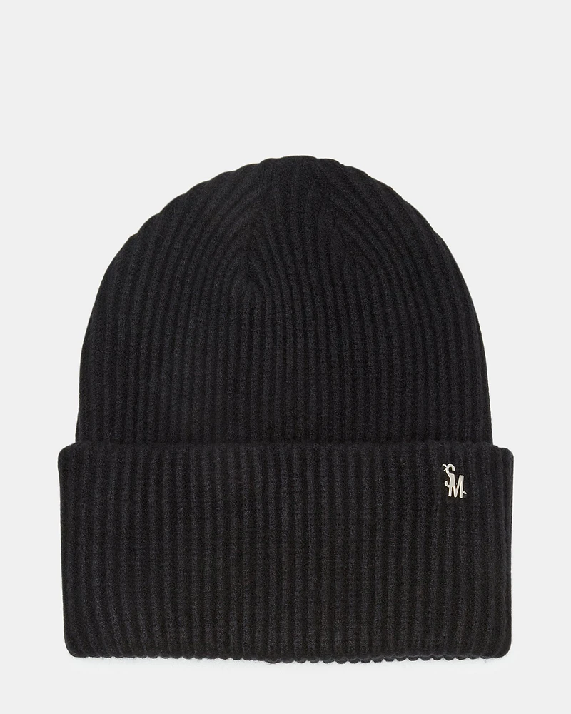 DOUBLE LAYER RIBBED KNIT BEANIE