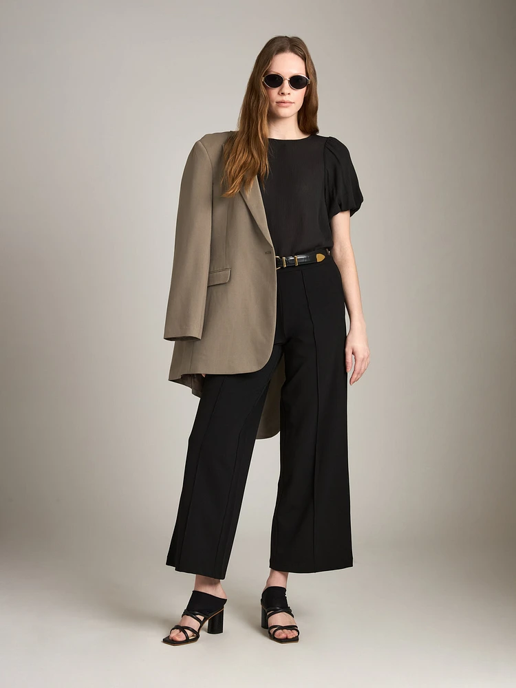 Amy Pintuck Wide Leg Pants