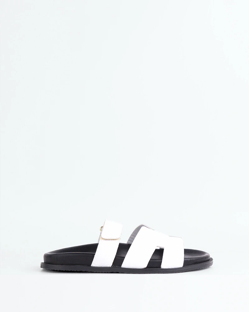 Gustave White Leather