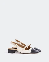 Dolly Off White/Black Leather