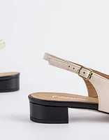 Dolly Off White/Black Leather