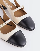 Dolly Off White/Black Leather