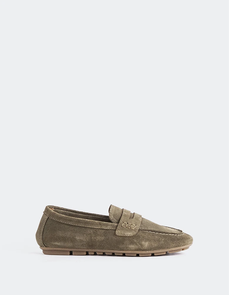 Ezzie Khaki Suede