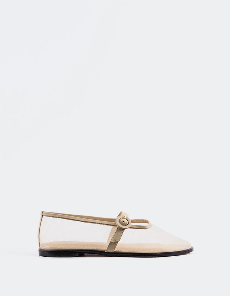 Glint Off White Mesh