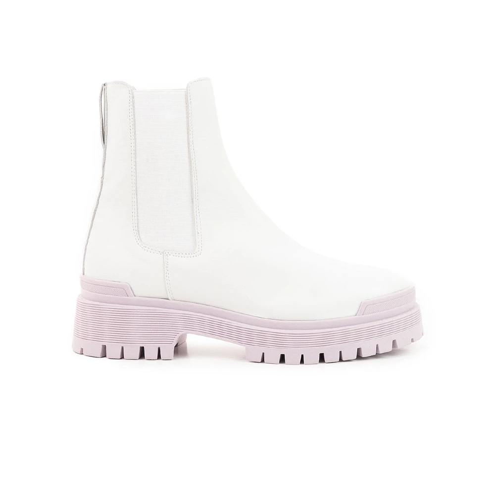 Kirby White Leather/Lilac Sole