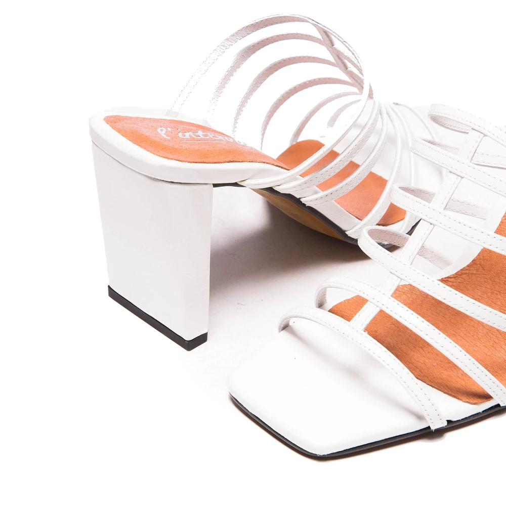 Souad White Leather