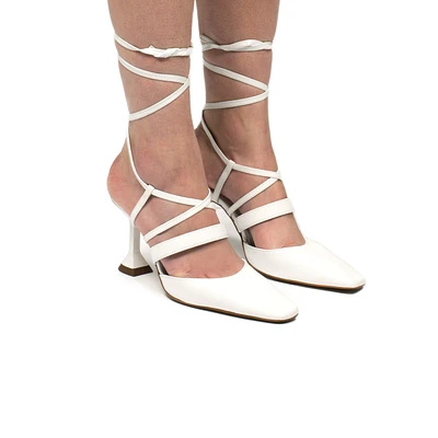 Jasmin White Leather