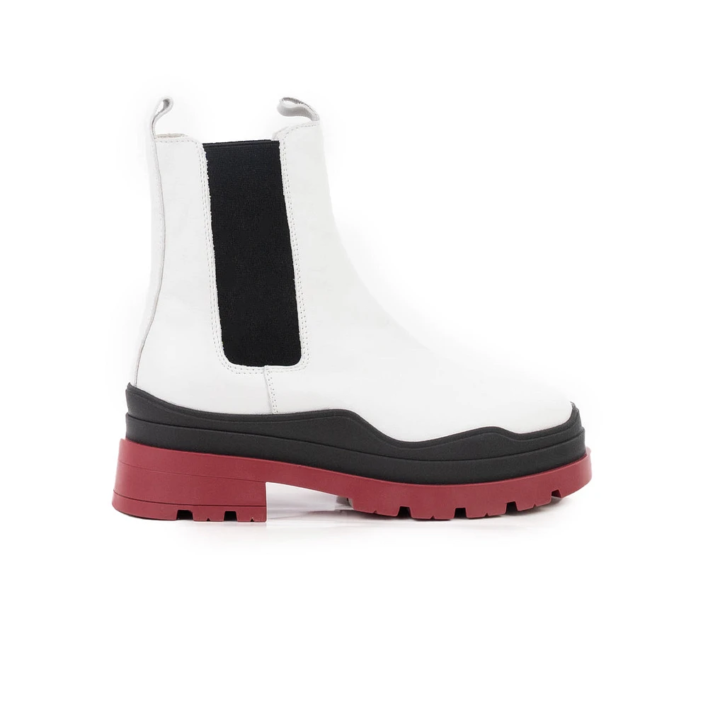Creusot White Leather / Red Sole