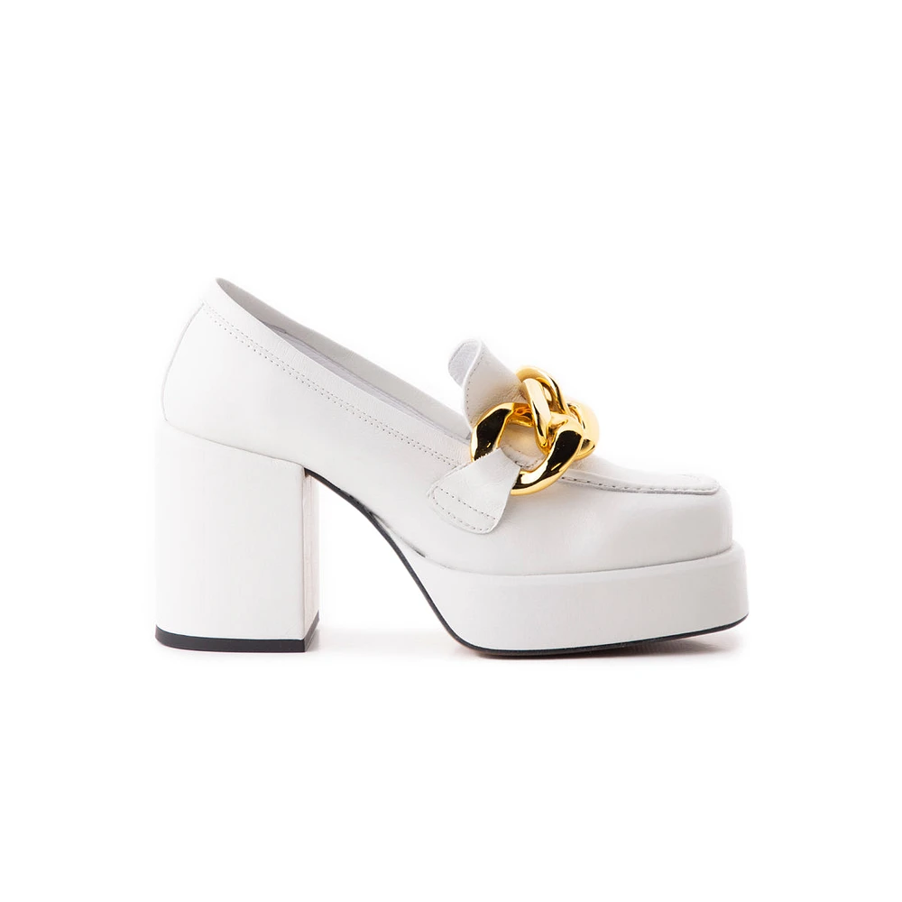 Riga White Leather