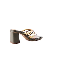 Larisa Khaki Multi Leather