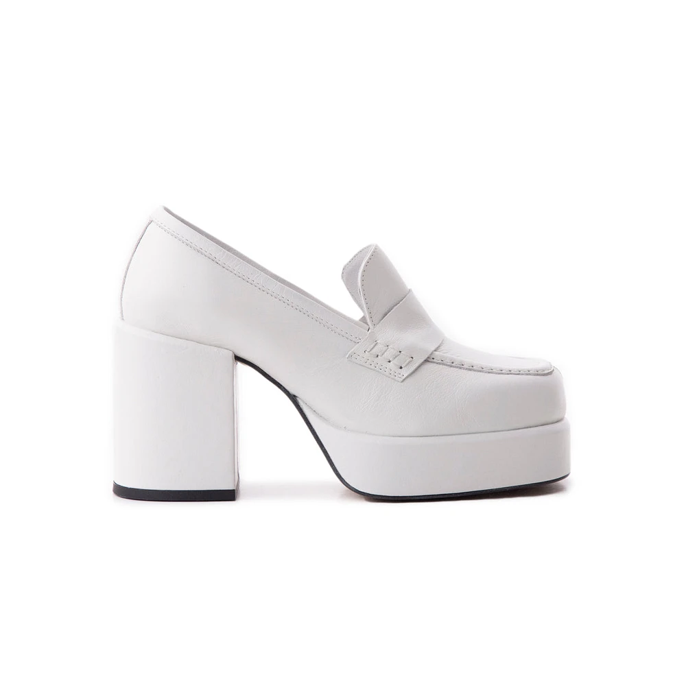 Soria White Leather