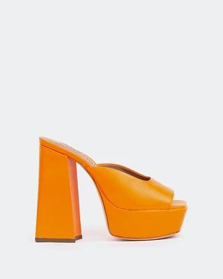 Asador, Orange Leather/Cuir