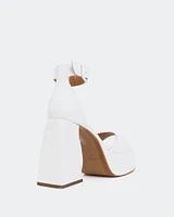 Moore White Leather