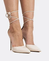 Tracy, Off White Leather/Cur Blanc Cassé