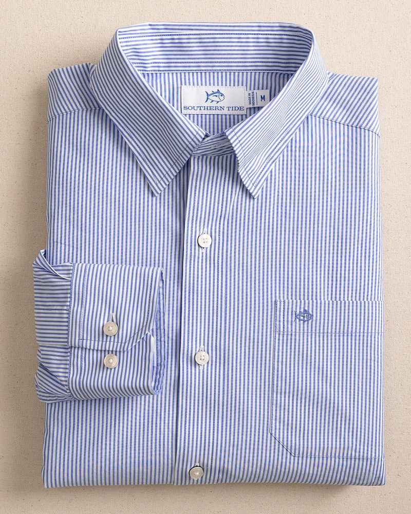 Charleston Granby Stripe Long Sleeve Sport Shirt