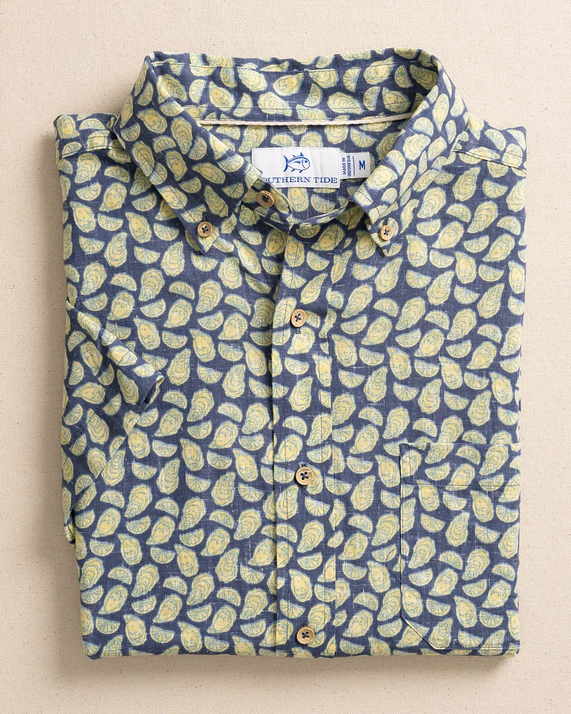 Oyster Roast Linen Rayon Short Sleeve Sport Shirt