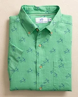 Turtle Cove Linen Rayon Short Sleeve Sport Shirt