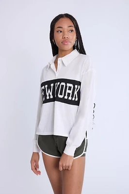 Sweatshirt à col polo