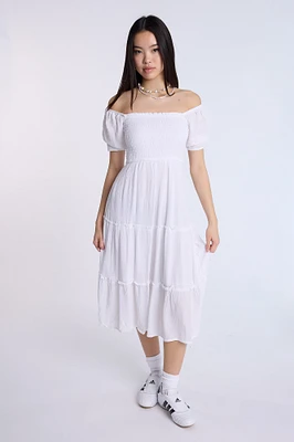 Robe maxi smockée