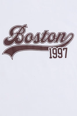 T-shirt coupe décontractée imprimé Boston 1997 femme
