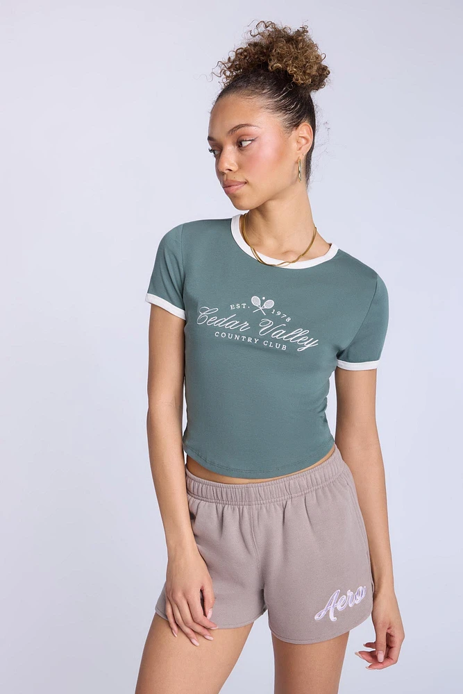 Ribbed Crewneck Baby Tee