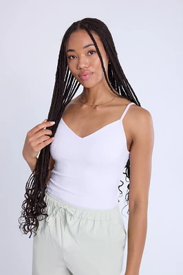 Combinaison en tricot côtelé avec dos croisé